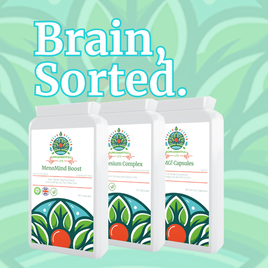 Brain, Sorted. bundle - MenoMind Boost, Magnesium Complex and OMG! Capsules